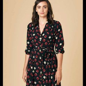 Joanie Clothing Barbara Book Print Dress